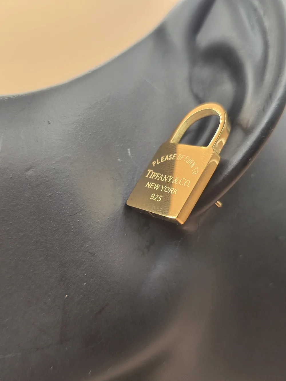 Tiffany & Co. Return to Tiffany 925 Padlock Necklace & Earrings Set – Gold-Tone
